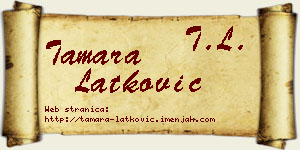 Tamara Latković vizit kartica